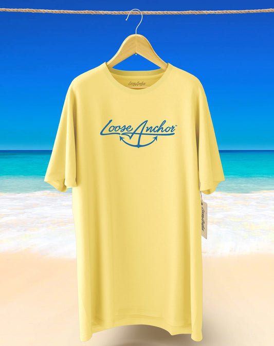 Loose Anchor Logo T-shirt. Garment Dyed fishing, and yacht shirts.