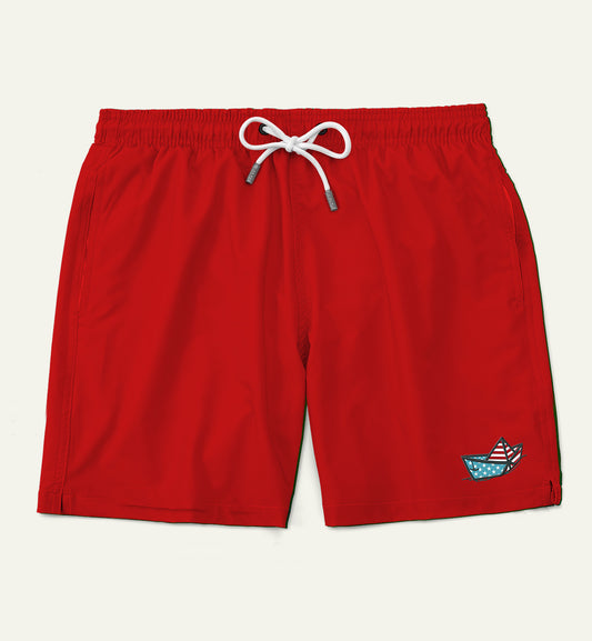 BOAT JACUZZI SHORTS - RED